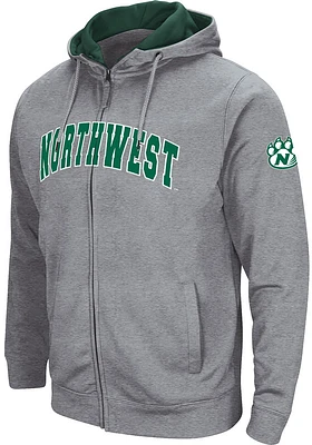 Colosseum Northwest Missouri State Bearcats Mens Grey Henry Fleece Long Sleeve Full Zip Jacket