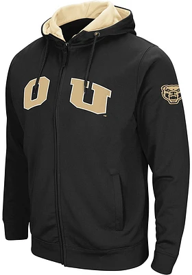 Colosseum Oakland University Golden Grizzlies Mens Henry Fleece Long Sleeve Full Zip Jacket