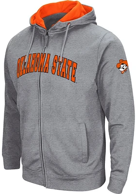 Colosseum Oklahoma State Cowboys Mens Henry Fleece Long Sleeve Full Zip Jacket
