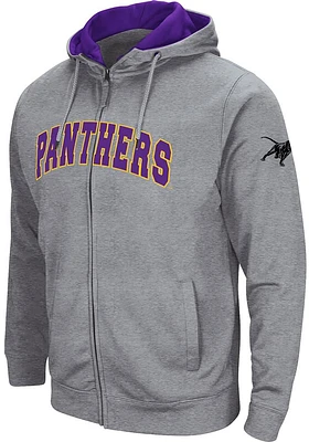 Colosseum Prairie View A&M Panthers Mens Grey Henry Fleece Long Sleeve Full Zip Jacket