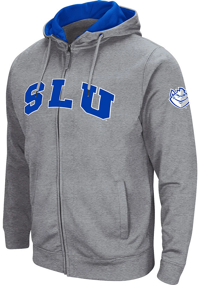 Colosseum Saint Louis Billikens Mens Henry Fleece Long Sleeve Full Zip Jacket