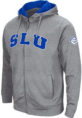 Colosseum Saint Louis Billikens Mens Henry Fleece Long Sleeve Full Zip Jacket