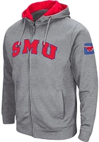 Colosseum SMU Mustangs Mens Henry Fleece Long Sleeve Full Zip Jacket