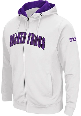 Colosseum TCU Horned Frogs Mens Henry Fleece Long Sleeve Full Zip Jacket