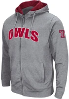Colosseum Temple Owls Mens Henry Fleece Long Sleeve Full Zip Jacket