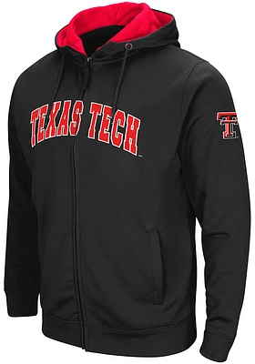 Colosseum Texas Tech Red Raiders Mens Henry Fleece Long Sleeve Full Zip Jacket