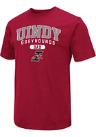 Colosseum Indianapolis Greyhounds Cardinal Dad Pill Short Sleeve T Shirt