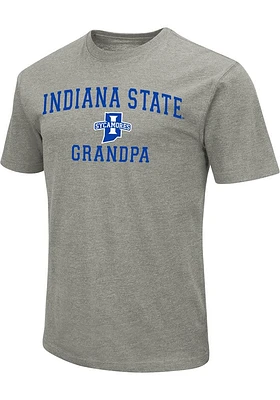 Colosseum Indiana State Sycamores Grey Grandpa Number One Short Sleeve T Shirt