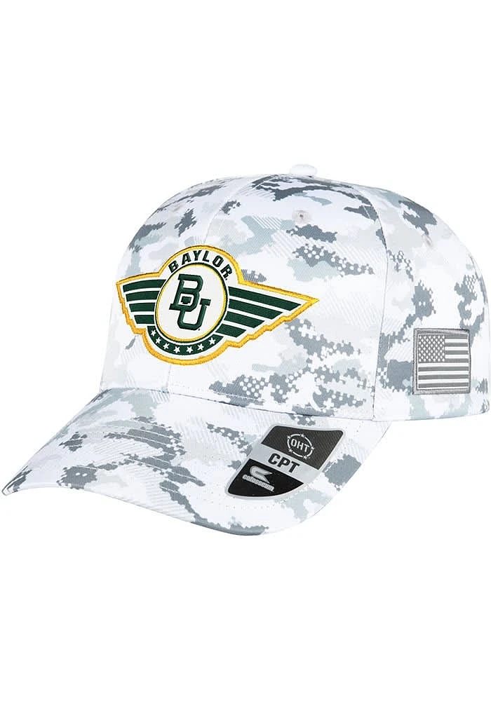 Colosseum Baylor Bears OHT Steeler Snap Adjustable Hat - White