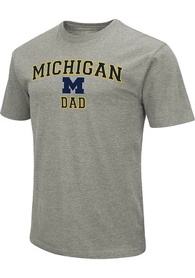 Colosseum Michigan Wolverines Grey No1 Graphic Dad Short Sleeve T Shirt