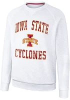 Colosseum Iowa State Cyclones Mens White Reggie Long Sleeve Crew Sweatshirt