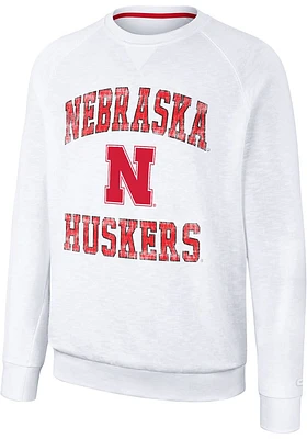 Colosseum Nebraska Cornhuskers Mens Reggie Long Sleeve Crew Sweatshirt