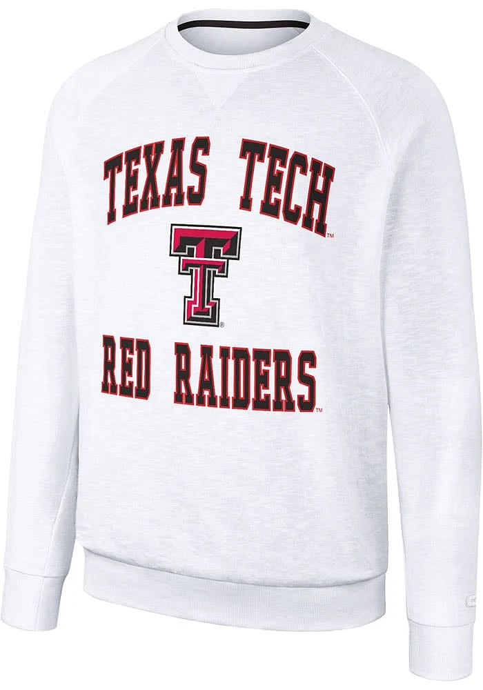 Colosseum Texas Tech Red Raiders Mens Reggie Long Sleeve Crew Sweatshirt