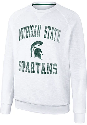 Colosseum Michigan State Spartans Mens Reggie Long Sleeve Crew Sweatshirt