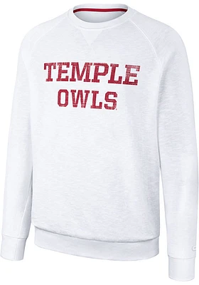Colosseum Temple Owls Mens Reggie Long Sleeve Crew Sweatshirt