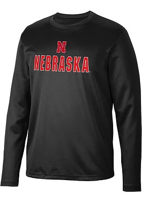 Colosseum Nebraska Cornhuskers Black Reed Long Sleeve T-Shirt