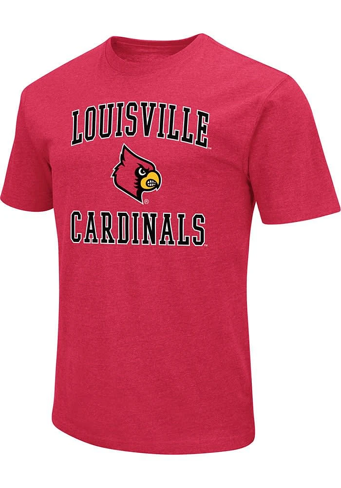 Colosseum Louisville Cardinals Red Number One Graphic Short Sleeve T Shirt