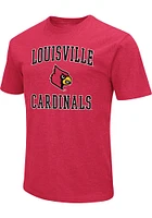 Colosseum Louisville Cardinals Red Number One Graphic Short Sleeve T Shirt
