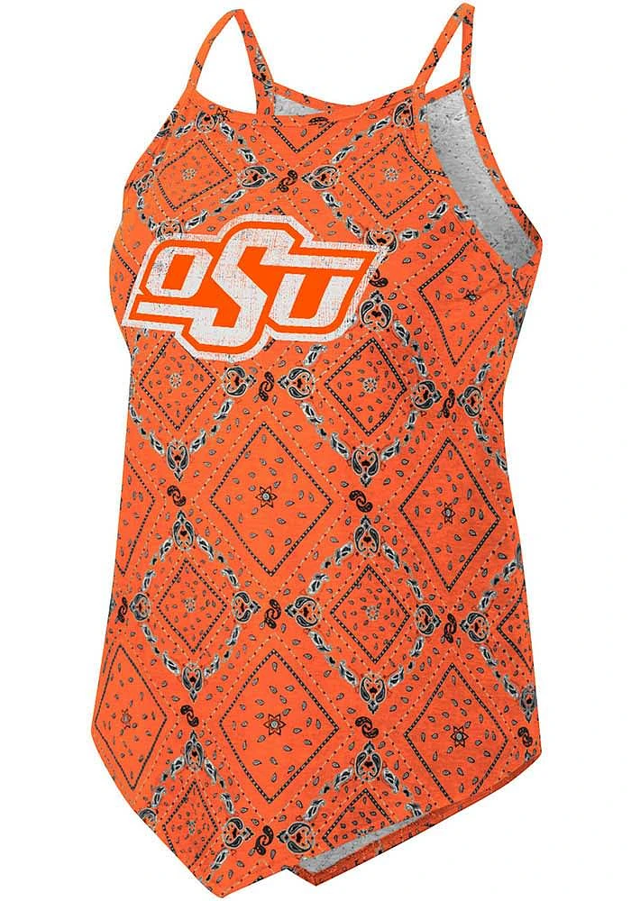 Wrangler Oklahoma State Cowboys Womens Orange Bandana Tank Top