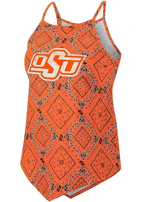 Wrangler Oklahoma State Cowboys Womens Orange Bandana Tank Top