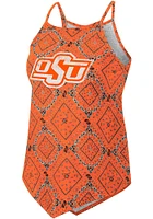 Wrangler Oklahoma State Cowboys Womens Orange Bandana Tank Top