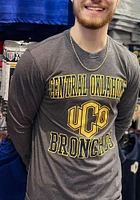 Colosseum Central Oklahoma Bronchos Charcoal Playbook Number One Long Sleeve T Shirt