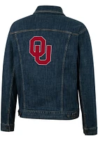 Wrangler Oklahoma Sooners Mens Blue Retro Denim Light Weight Jacket