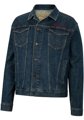 Wrangler Texas A&M Aggies Mens Blue Retro Denim Light Weight Jacket