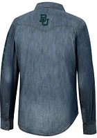 Wrangler Baylor Bears Mens Blue Western Snap Long Sleeve Dress Shirt