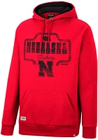 Wrangler Nebraska Cornhuskers Mens Red Rope Long Sleeve Hoodie