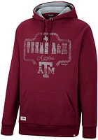 Wrangler Texas A&M Aggies Mens Maroon Rope Long Sleeve Hoodie