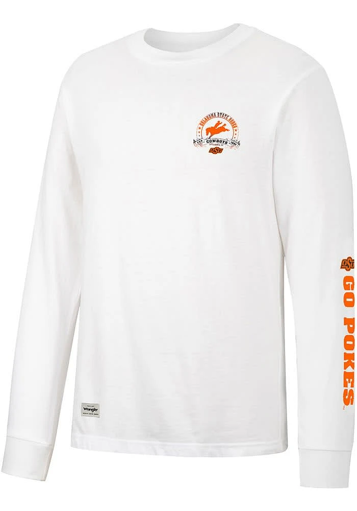 Wrangler Oklahoma State Cowboys White Rodeo Long Sleeve T Shirt