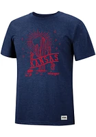 Wrangler Kansas Jayhawks Blue Desert Short Sleeve Fashion T Shirt