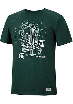 Wrangler Michigan State Spartans Green Desert Short Sleeve Fashion T Shirt