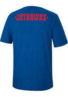 Wrangler Kansas Jayhawks Blue Team Short Sleeve Fashion T Shirt