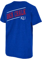Colosseum Kansas Jayhawks Youth Blue Toontown Short Sleeve T-Shirt