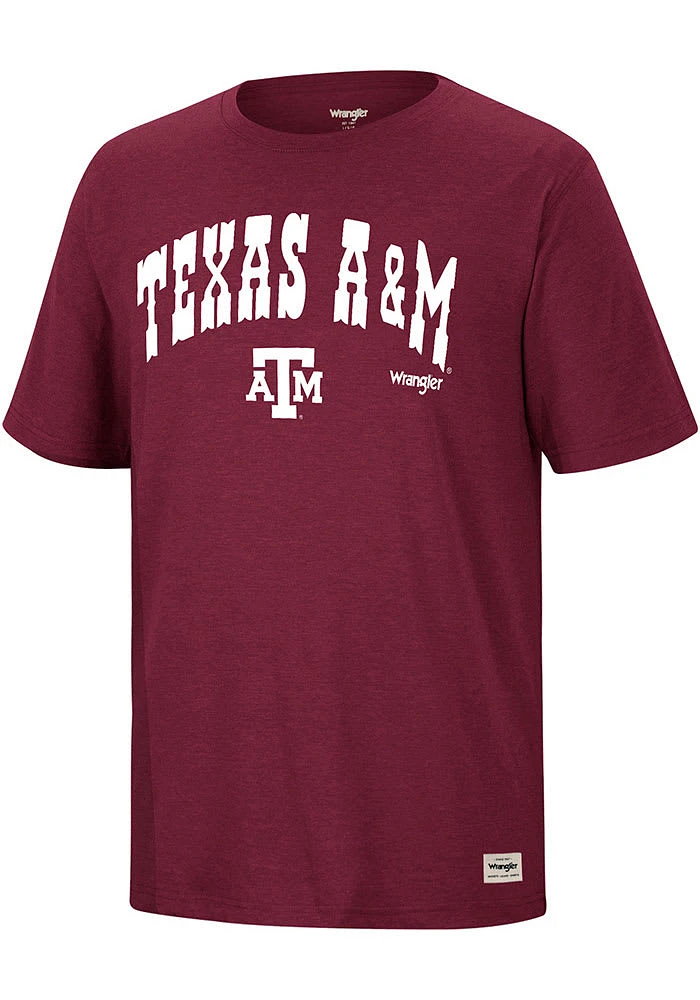 Wrangler Texas A&M Aggies Maroon Team Short Sleeve Fashion T Shirt