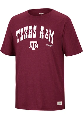 Wrangler Texas A&M Aggies Maroon Team Short Sleeve Fashion T Shirt