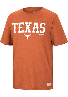 Wrangler Texas Longhorns Burnt Orange Team Short Sleeve Fashion T Shirt