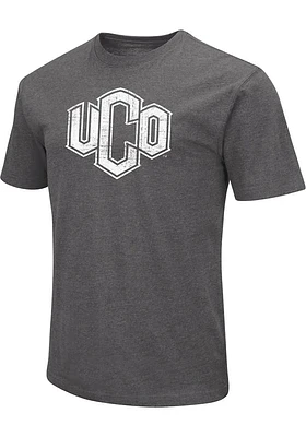 Colosseum Central Oklahoma Bronchos Charcoal Playbook Team Logo Short Sleeve T Shirt
