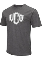 Colosseum Central Oklahoma Bronchos Charcoal Playbook Team Logo Short Sleeve T Shirt