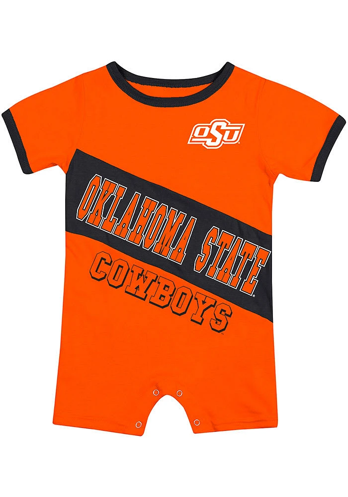 Colosseum Oklahoma State Cowboys Baby Orange Teddy Short Sleeve One Piece