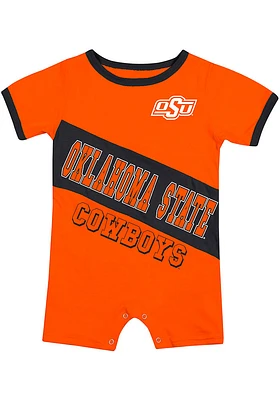 Colosseum Oklahoma State Cowboys Baby Orange Teddy Short Sleeve One Piece