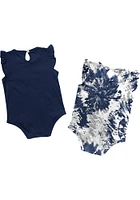 Colosseum Penn State Nittany Lions Baby Navy Blue Two Bits Tie Dye Set One Piece