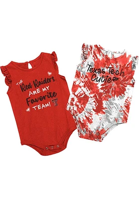 Colosseum Texas Tech Red Raiders Baby Two Bits Tie Dye Set One Piece