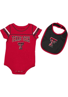 Colosseum Texas Tech Red Raiders Baby Chocolate Set One Piece with Bib