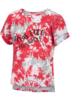 Colosseum Texas Tech Red Raiders Toddler Girls Dip Tie Dye Short Sleeve T-Shirt