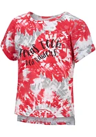 Colosseum Texas Tech Red Raiders Toddler Girls Dip Tie Dye Short Sleeve T-Shirt