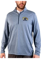 Antigua Kent State Golden Flashes Mens Navy Blue Rally Long Sleeve Qtr Zip Pullover