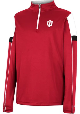 Colosseum Indiana Hoosiers Youth Cardinal Blumbloopas Long Sleeve Quarter Zip Shirt